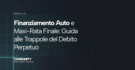 Schema finanziamento auto con maxi rata finale