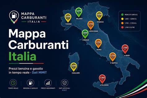 Confronto prezzi carburante su mappa